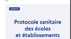 Dernier protocole sanitaire des écoles et établissements scolaires